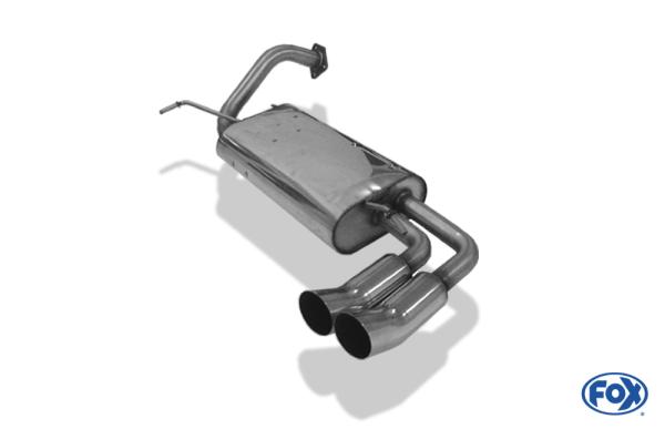 Endschalldämpfer - 2x76 Typ 18 passend für: Mitsubishi Colt CAO/ CJO